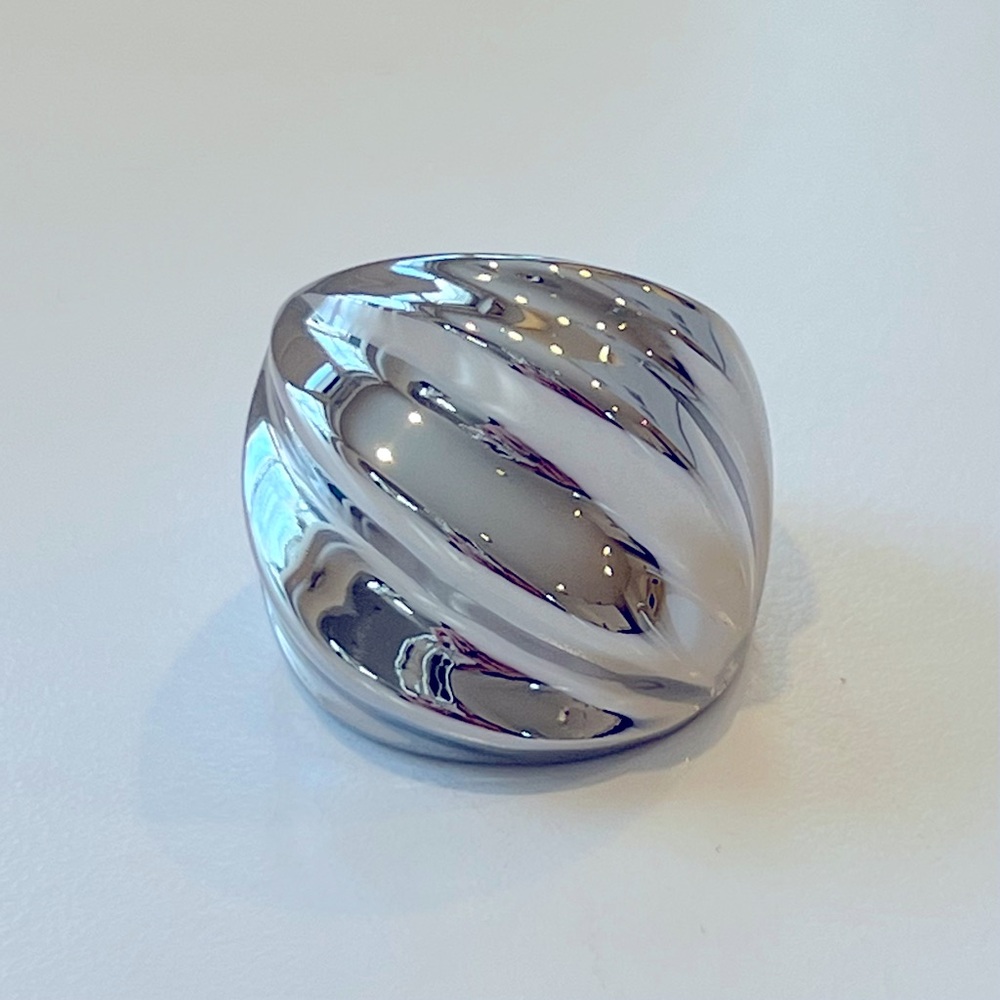 Silver Swirl Statement Ring - image 1